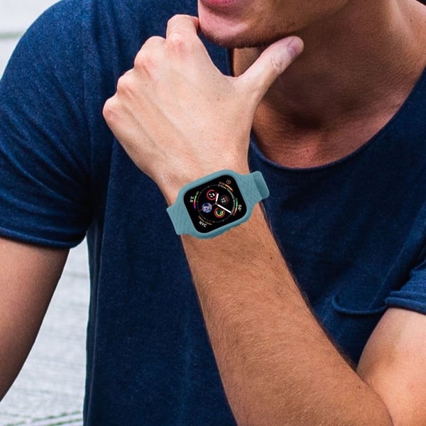 Apple Watch Series 8 (41 mm) vevd reim med deksel - Babyblå