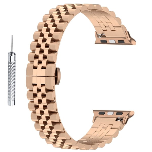 Apple Watch Series 8 (41 mm) rustfritt stålrem med verktøy - Rose Gull