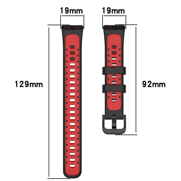 Huawei Band 8 tofarget silikonrem - Svart / Hvit