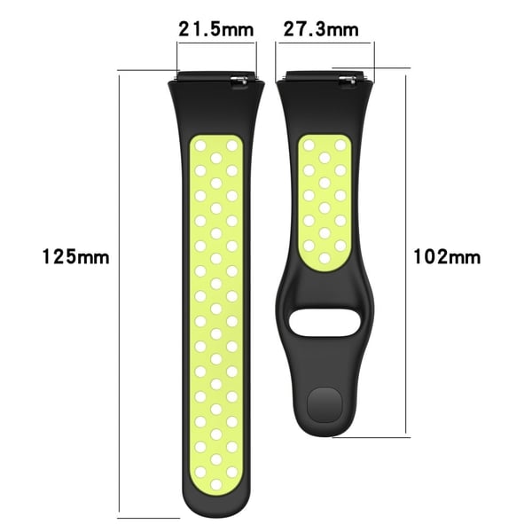 Xiaomi Redmi Watch 3 / Lite 3 / 3 Active silikonrem med to farger - Svart / Blå