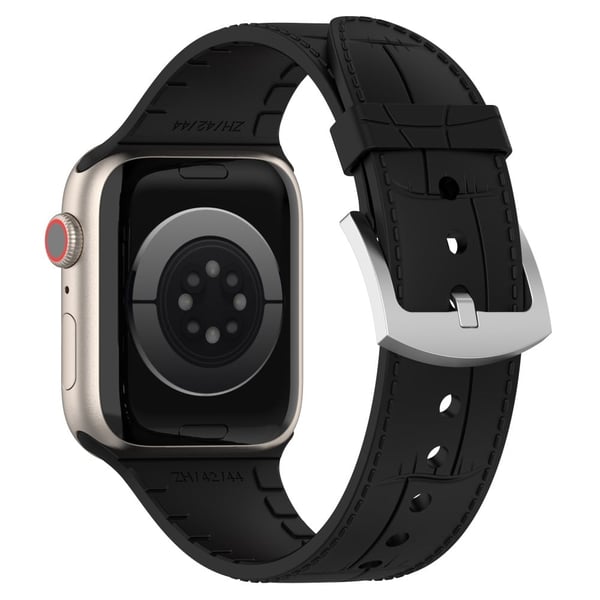 Apple Watch Series 8 (45 mm) / Watch Ultra kul silikonrem med tekstur - Svart