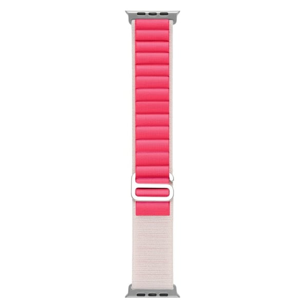 Apple Watch Series 8 (41 mm) nylonrem med metallkontakt - Hvit / Rose