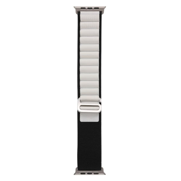 Apple Watch Series 8 (41 mm) nylonrem med løkke - Svart Hvit