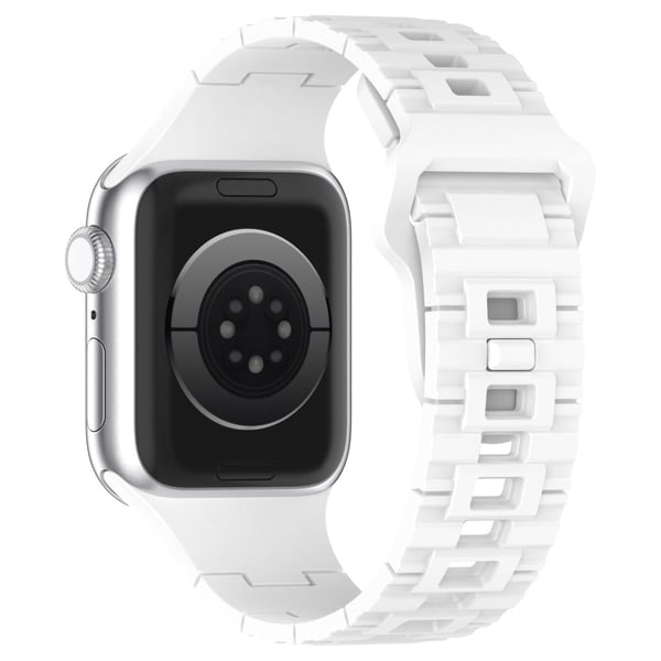 Silikonrem til Apple Watch Series 8 (41 mm) - Hvit