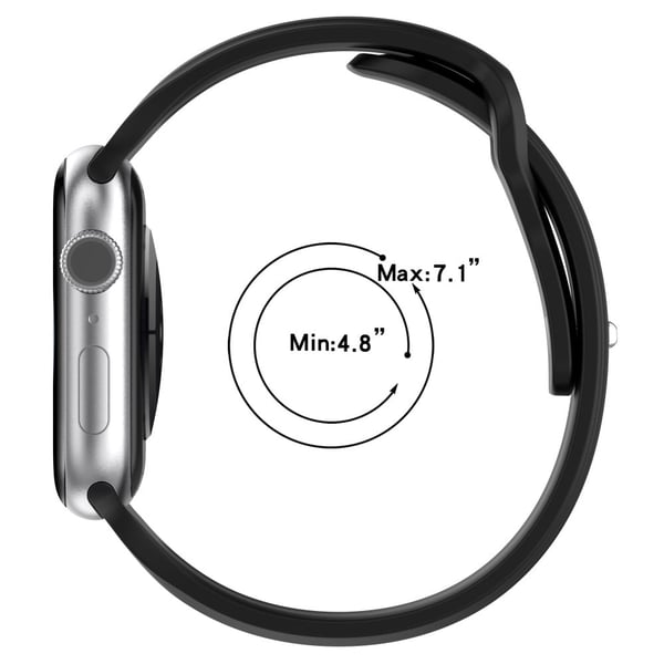 Silikonrem til Apple Watch Series 8 (41 mm) - Hvit