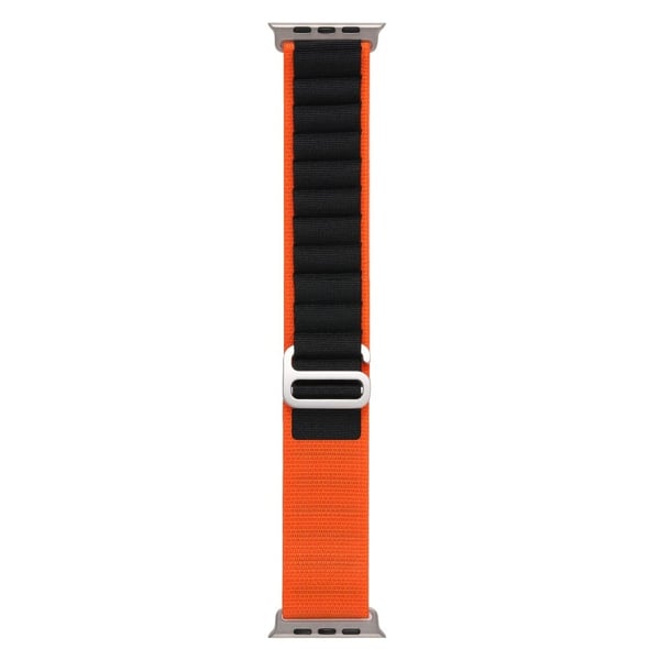 Apple Watch Series 8 (41 mm) nylonrem med løkke - Oransje Svart