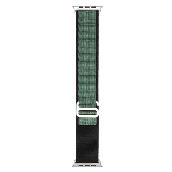 Apple Watch Series 8 (41 mm) nylonrem med metallkontakt - Svart / Grønn