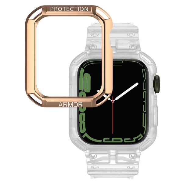 Apple Watch Series 8 (45 mm) rem med deksel - Rose Gull / Gjennomsiktig