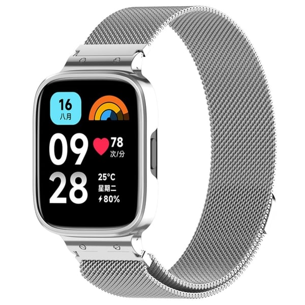 Xiaomi Redmi Watch 3 Active / Lite 3 milanese metallihihna kannella - Hopea