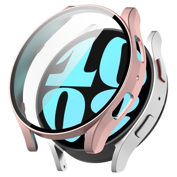 Samsung Galaxy Watch 6 (40 mm) beskyttelsesdeksel med herdet glass - Rose Gull
