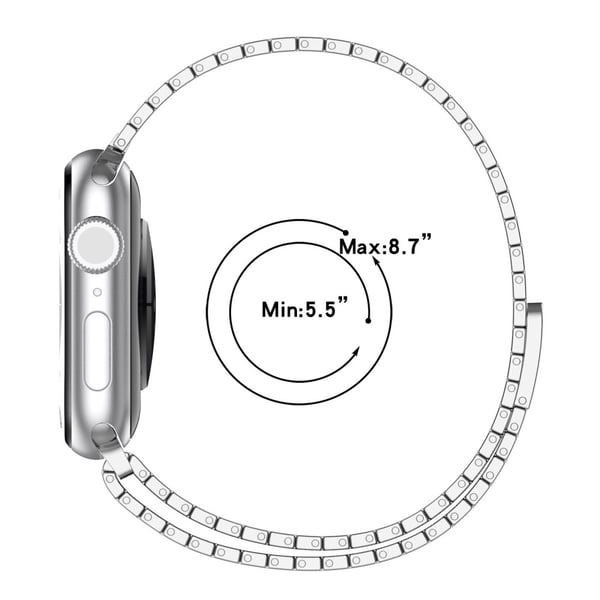 Apple Watch Series 8 (41 mm) rem i rustfritt stål - Sølv