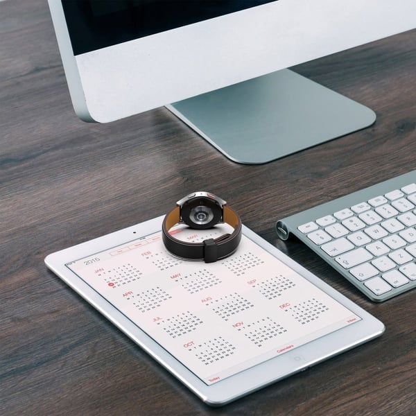 Samsung Galaxy Watch 6 / 6 Classic / 4 (40mm) Ægte læderrem - Orange