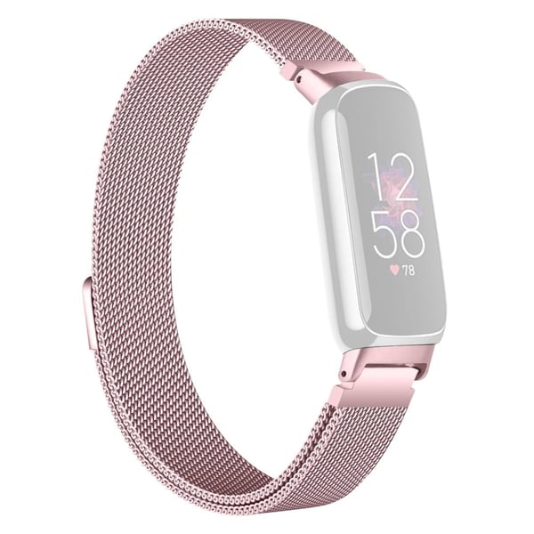 Fitbit Inspire 3 milanesisk rem i rustfrit stål - Lyserød Rose