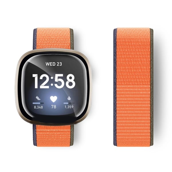 Fitbit Sense / Versa 3 nylonrem - Orange