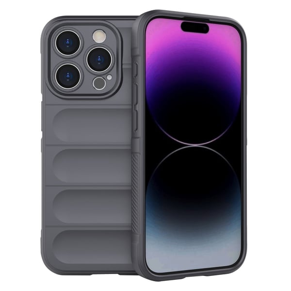 Deksel med mykt grep for iPhone 15 Pro - Mørkegrå