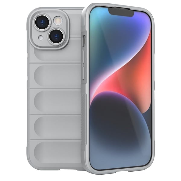 Deksel med mykt grep for iPhone 15 Plus - Lysegrå