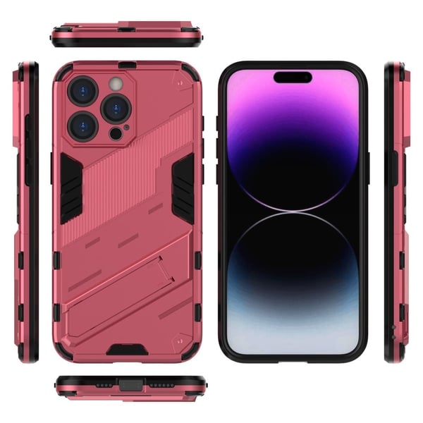 Shockproof Hybrid Deksel med A Modern Touch til iPhone 15 Pro Max - Rose