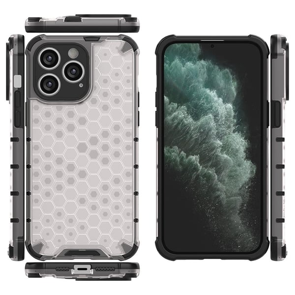 Bofink Honeycomb iPhone 15 Pro Max Etui - Hvit