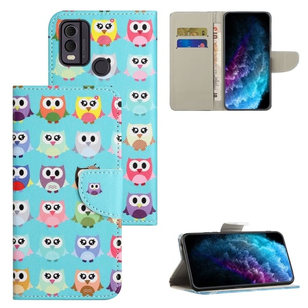 Wonderland Nokia C32 / C22 Flippetui - Ugler