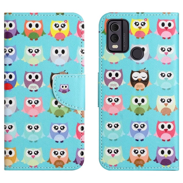 Wonderland Nokia C32 / C22 Flippetui - Ugler