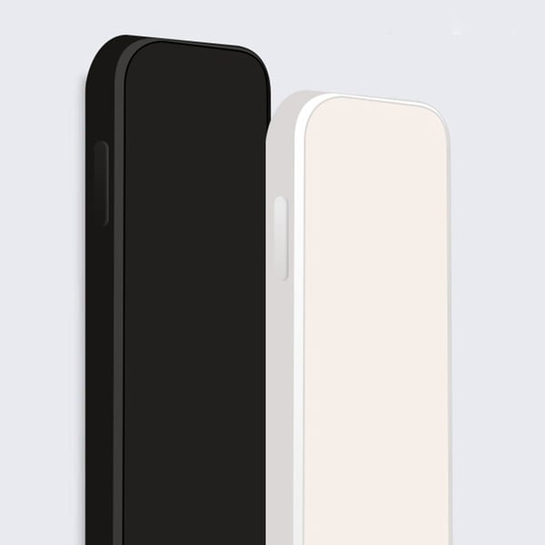 Avfaset gummiert anti-falldeksel for iPhone 15 Pro - Beige