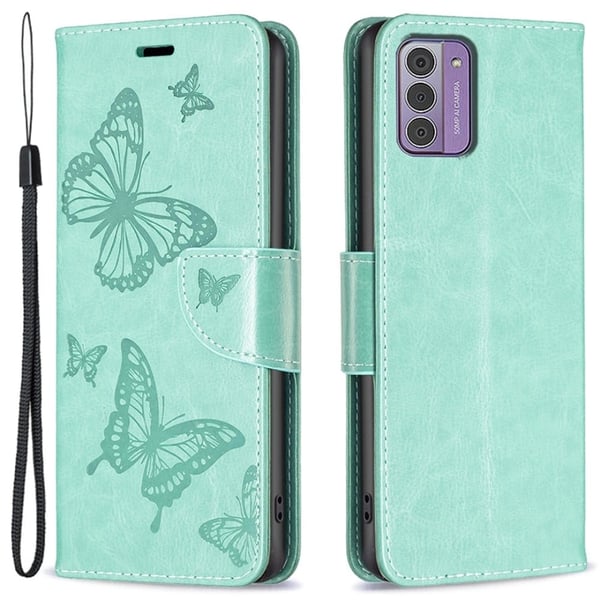 Sommerfugl Nokia G310 / G42 Flip Etui - Grøn
