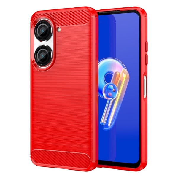 Carbon Flex Suojakotelo ASUS Zenfone 10 - Punainen