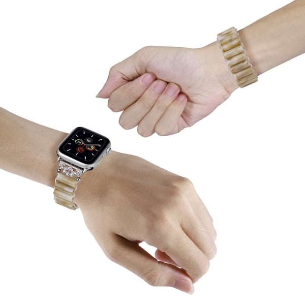 Apple Watch Series 8 (45 mm) / Watch Ultra harpiksrørrem i perlestil - Stjernelys