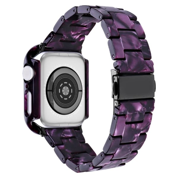 Resin-stil med integreret cover til Apple Watch SE 2022 (40mm) / SE / 6 / 5 / 4 - Lilla Resin-stil med integreret cover til Apple Watch SE 2022 (40mm) / SE / 6 / 5 / 4 - Lilla