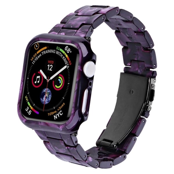 Apple Watch SE 2022 (44 mm) / SE / 6 / 5 / 4 harpiksrem med deksel - Lilla