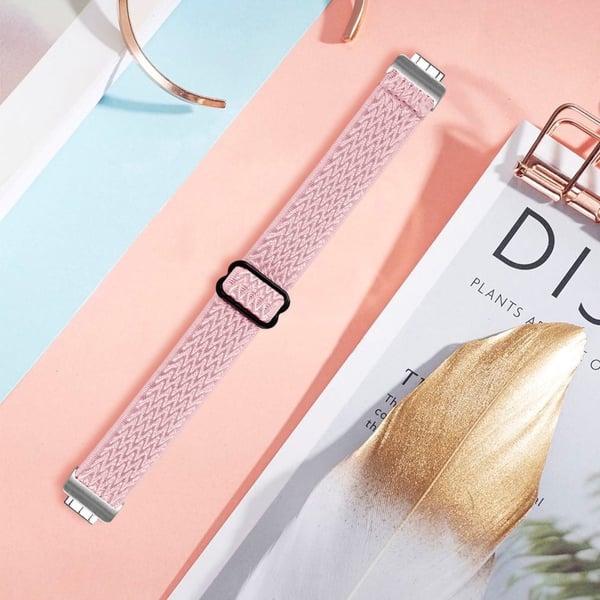 Fitbit Inspire 3 vævet nylonrem - Lyserød