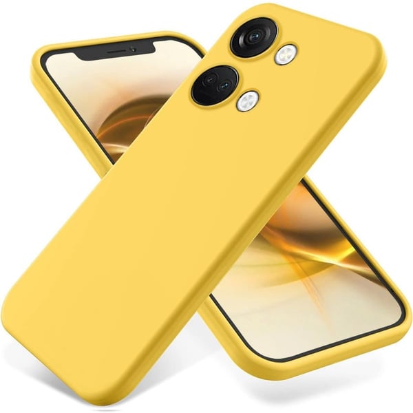 Matt flytende silikondeksel for OnePlus Ace 2V / OnePlus Nord 3 - Gul