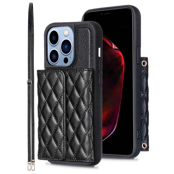 Stilig og allsidig rombe lommebokdeksel for iPhone 15 Pro