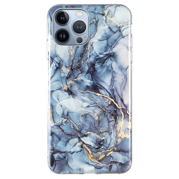 Marmormotiv iPhone 15 Pro skal - Grå