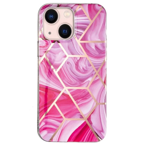 Marble iPhone 15 Etui - Klinkekule / Red Rhombus