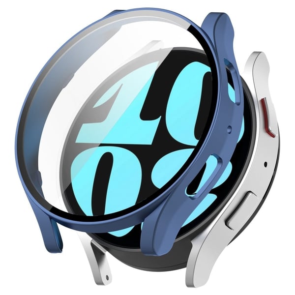 Samsung Galaxy Watch 6 (44 mm) beskyttelsesdeksel med herdet glass - Blå