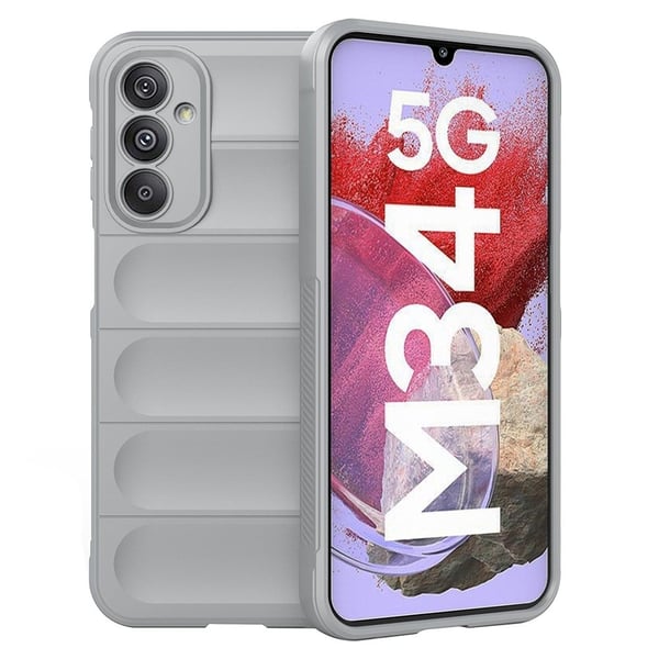 Deksel med mykt grep for Samsung Galaxy M34 - Lysegrå