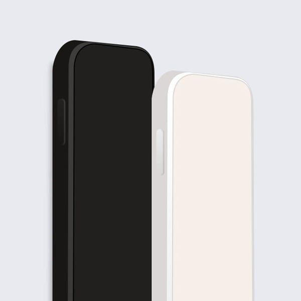 Avfaset gummiert anti-falldeksel for iPhone 15 Plus - Mørkeblå