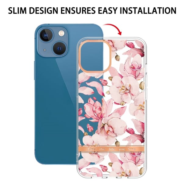 Super Slim og Slitesterk Softcover til iPhone 15 Plus - Hc005 Pink Gardenia
