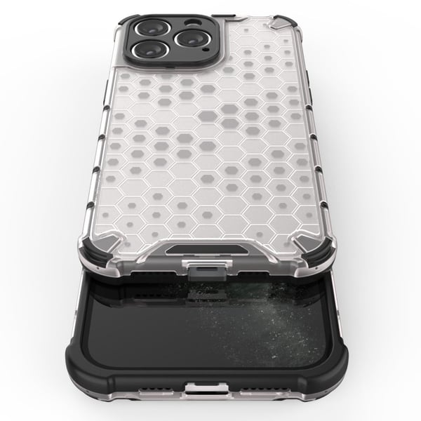Bofink Honeycomb iPhone 15 Pro Etui - Hvit