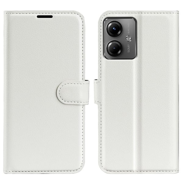 Classic Motorola Moto G14 Flippetui - Hvit