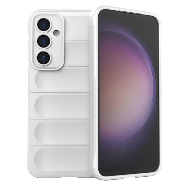 Blødt grebsformet cover til Samsung Galaxy S23 FE - Hvid Blødt grebsformet cover til Samsung Galaxy S23 FE - Hvid