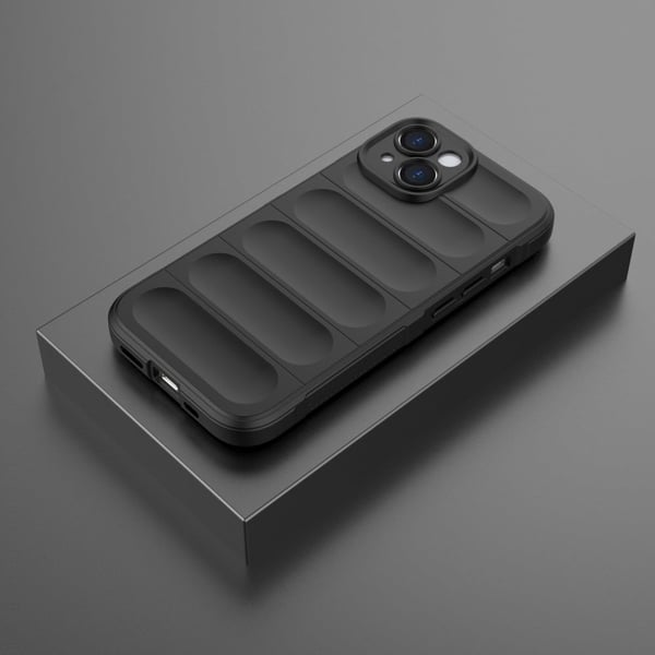 Deksel med mykt grep for iPhone 15 Plus - Svart
