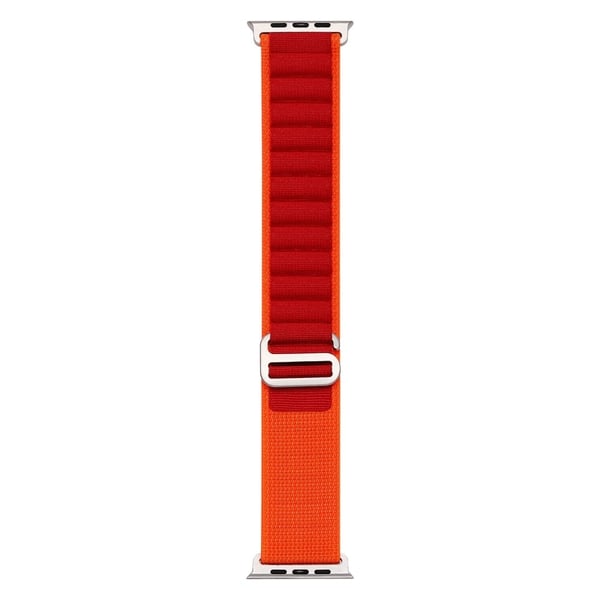 Apple Watch Series 8 (41 mm) nylonrem med metallkontakt - Oransje / Rød