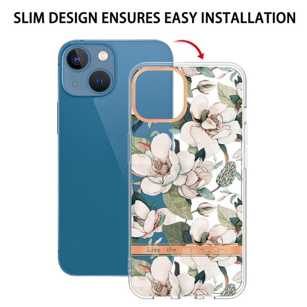 Super Slim og Slitesterk Softcover til iPhone 15 Plus - Hc001 Green Gardenia