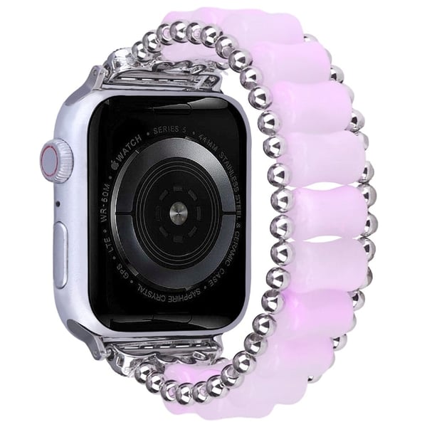 Apple Watch Series 8 (45 mm) / Watch Ultra harpiksrem i bambusstil - Lyselilla