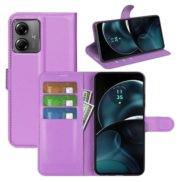 Classic Motorola Moto G14 Flippetui - Lilla