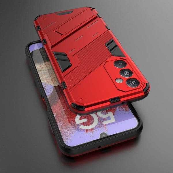 Shockproof Hybrid Deksel med A Modern Touch til Samsung Galaxy M34 - Rød