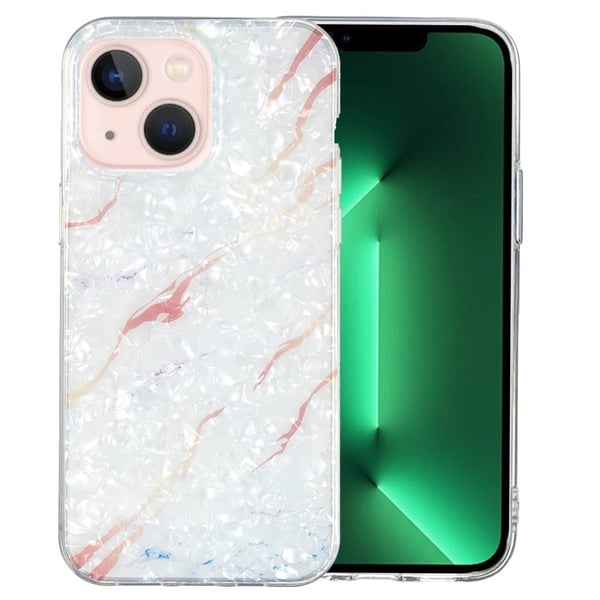 Marble iPhone 15 Plus Etui - Hvit Klinkekule