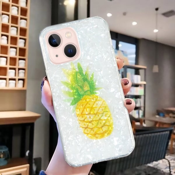 Marble iPhone 15 Etui - Ananas